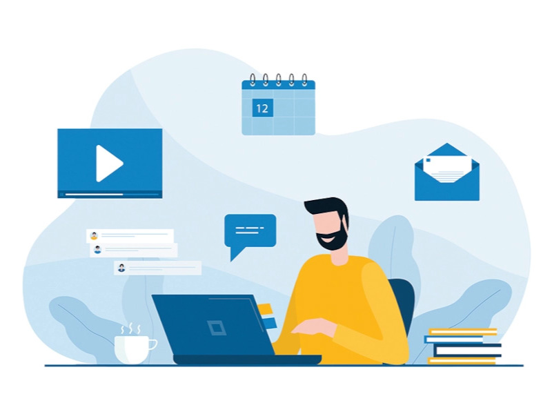 Illustration of a union mobile app with secure member login